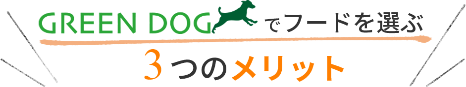 GREEN DOGでフードを選ぶ３つのメリット