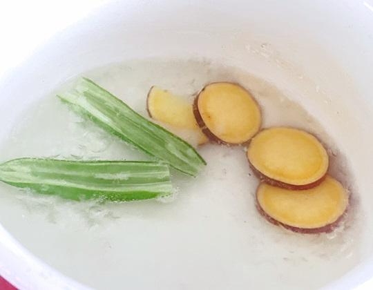 ダックと夏野菜のまぜごはん作り方３