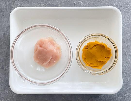 鶏とかぼちゃのハロウィン風作り方２
