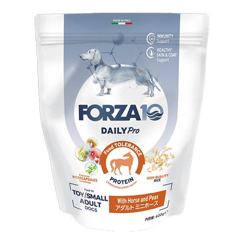 【肉は1種類に限定したい愛犬に】FORZA10（フォルツァディエチ）デイリープロ　アダルトミニ　ホース（小粒）